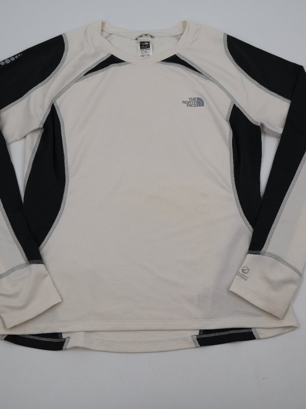 The North Face Flight Series Top Womens L Cream Black VaporWick Long Sleeve